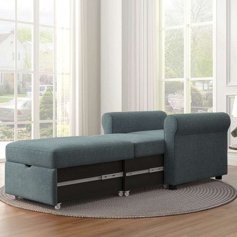 Winston Porter Dionigio 2in1 Convertible Sleeper Chair Bed Wayfair